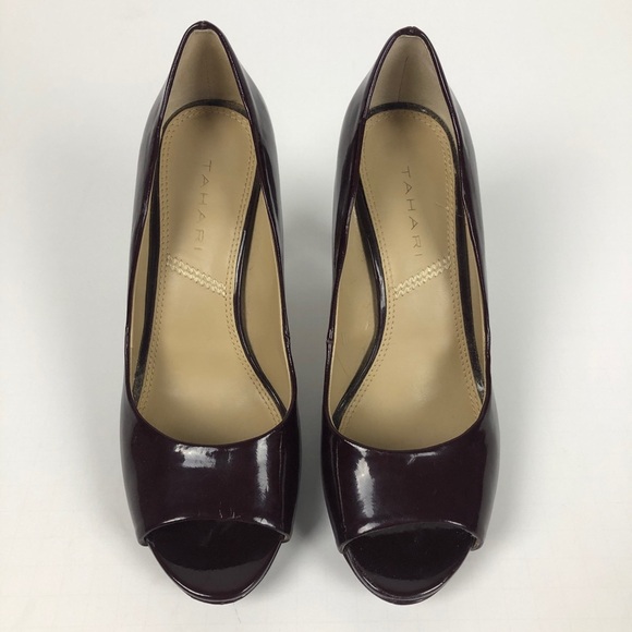Tahari Peep Toe Patent Leather Heels 👠 - Picture 1 of 8